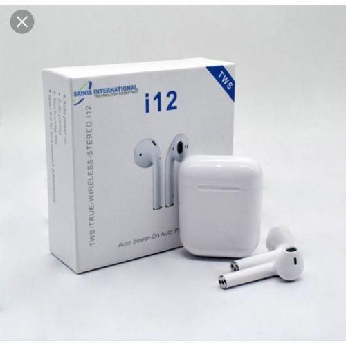 Other I12Pro Pure Sound Wireless Music Pro Ear Pods- White