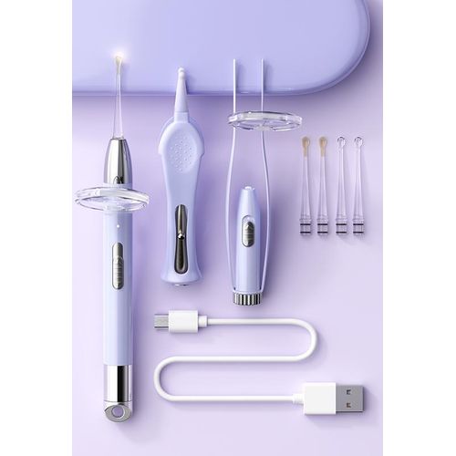 Oem chargeable ear & nose clean toolkit with light and zoom