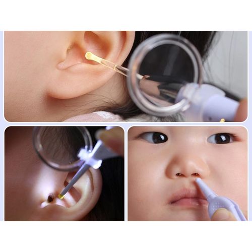 Oem chargeable ear & nose clean toolkit with light and zoom