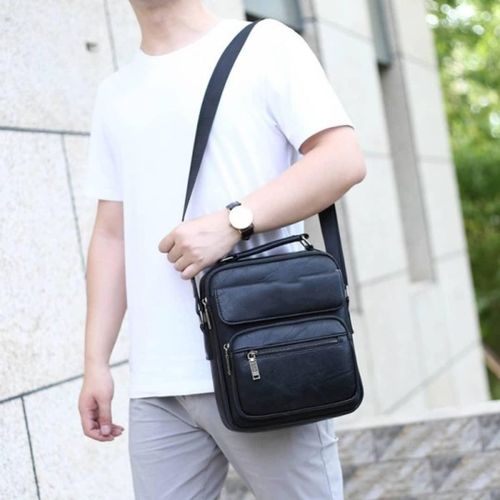 Leather Handbags Shoulder Bags Sling bag Handbag Business Messenger Backpack Men Crossbody Casual Travel Bag Daily Man Bag Gift with Adjustable Shoulder Strap for Ipad  -Multicolor
