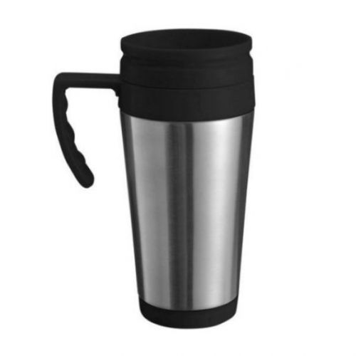 470mlsTravel Mug -  Silver and Black