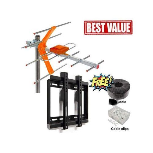 Phelistar Antenna Aerial & 14" - 43" Mount For Digital TV