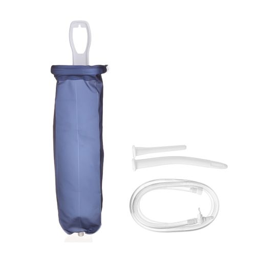 2L Reusable Portable Foldable Enema Bag Douche Colonic Cleaner Silicone Pipe Intestine Washing Hose Kit with Control Valve