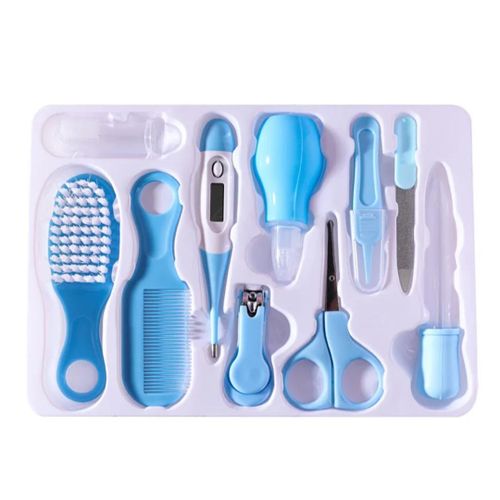 10 pcs Baby Healthcare and Grooming Kit -Blue