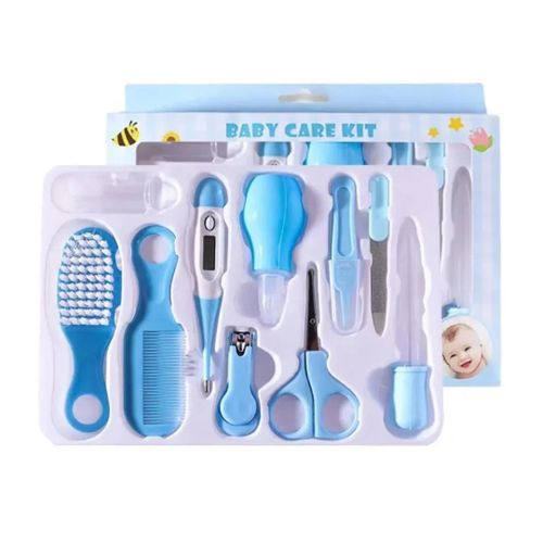 10 pcs Baby Healthcare and Grooming Kit -Blue