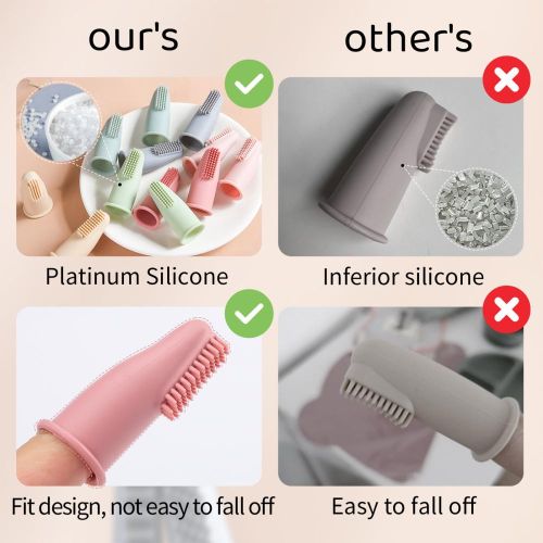 Silicone Baby Finger Toothbrush Multiple Color to Options for Infant Toddles Children
