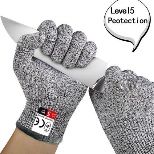 Grade 5 High Strength Cut Resistant Protective Gloves - Grey