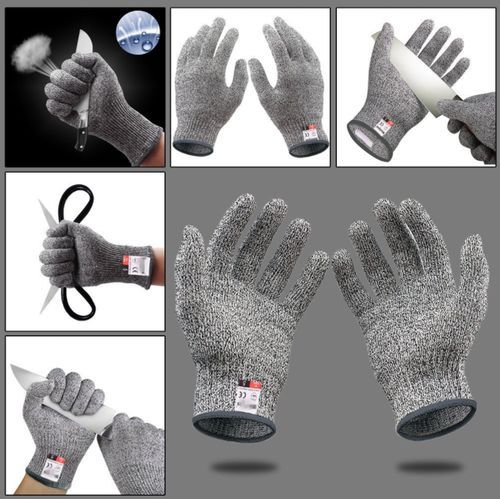 Grade 5 High Strength Cut Resistant Protective Gloves - Grey