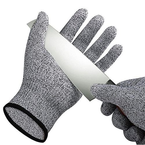 Grade 5 High Strength Cut Resistant Protective Gloves - Grey