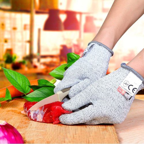 Grade 5 High Strength Cut Resistant Protective Gloves - Grey