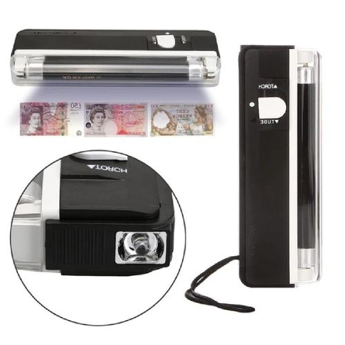 Handheld counterfeit detector Easy-to-carry bill verifier Compact counterfeit detection tool Fake Money Detector