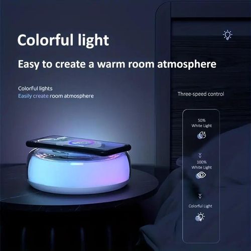 Bedside Table Lamp with Wireless ChargeInduction Distance Touch LED Night Light Dimmable with Portable  Phone Holder Wireless Charger Station Gift for Women Men Home Bedroom Nightstand Lamp