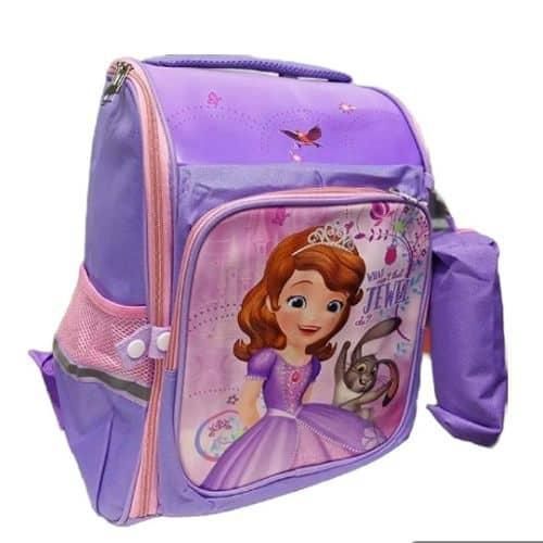 2 In 1 Cartoon Student Bag For Kids Orthopaedic Lightweight Picnic Travel Backpack Messenger Bag School Carrier For Girls And Boys Gift For Primary Children- Multicolor