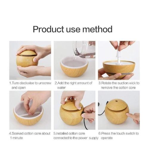 Wooden Electric Humidifier/ Diffuser Mini - Brown