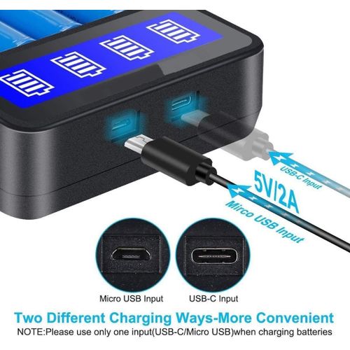 LASA 4 Bay 18650 26650 18490 AAA AA Multi Smart Charger