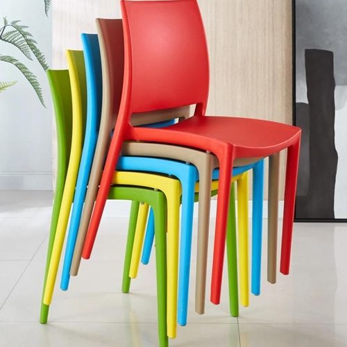 Very Strong Plastic Chair With A Dynamic Design And Varying Colors-Multicolor