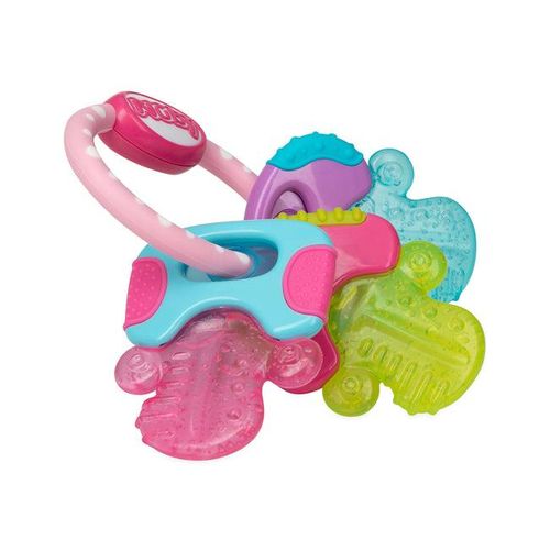 Nuby Icy Bite Keys ,Soothing Teether ,Multiple Teething Surfaces ,Refrigerator Safe ,Suitable from 3 Months Plus-Multi