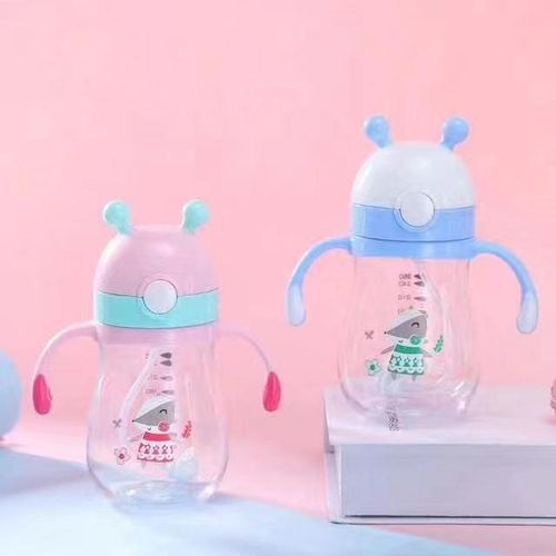 Leak Free Double Handle  Straw Cup Blue
