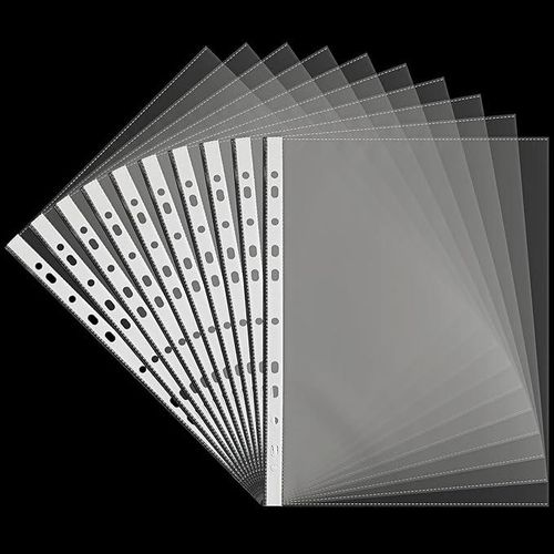 Punched Pocket File 100pcs  - Colorless