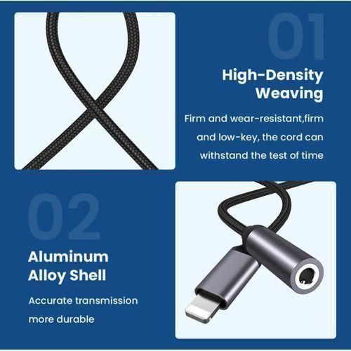 Audio Auxiliary Mini Adapter Cable With IPhone 13 12 11 Pro Plug To 3.5mm Jack, Headphone Connector