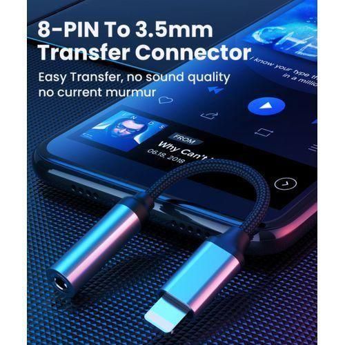 Audio Auxiliary Mini Adapter Cable With IPhone 13 12 11 Pro Plug To 3.5mm Jack, Headphone Connector
