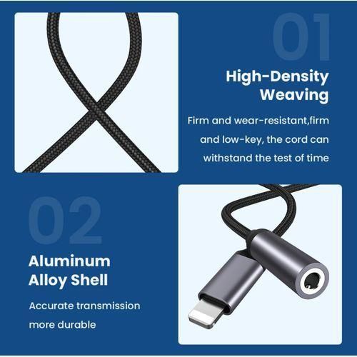 Audio Auxiliary Mini Adapter Cable With IPhone 13 12 11 Pro Plug To 3.5mm Jack, Headphone Connector
