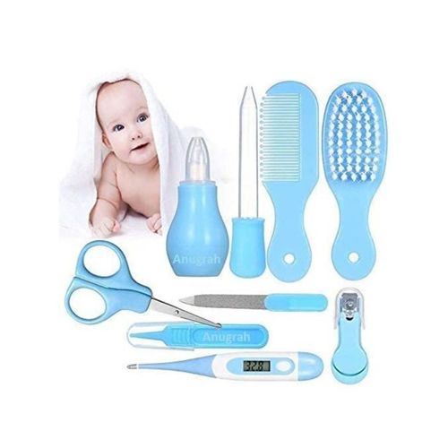 10pcs Baby Health Care And Grooming Kit - Blue , Pink