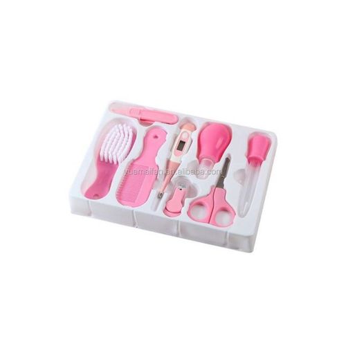 10pcs Baby Health Care And Grooming Kit - Blue , Pink