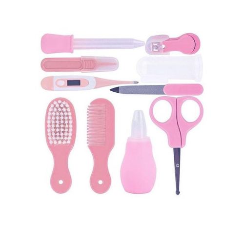 10pcs Baby Health Care And Grooming Kit - Blue , Pink