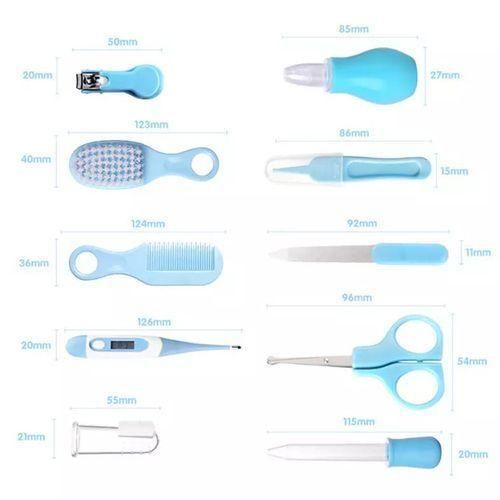 Newborn Baby Health Care Kit -10pcs 0+ Months Blue
