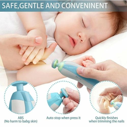 Electric Baby Kids Nail Trimmer Cutters Safe Nail Clipper Set