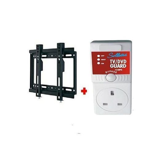 Sollatek TV Wall mount 14" to 42"-Black+TV Guard