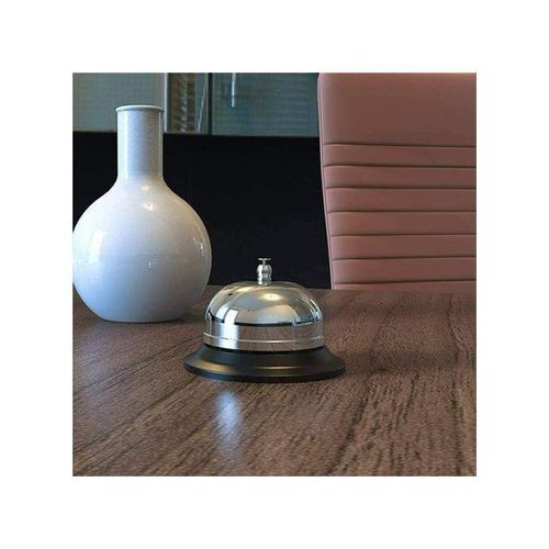 Reception Desk Counter Call Bell For Hotel Bank Service -Silver.