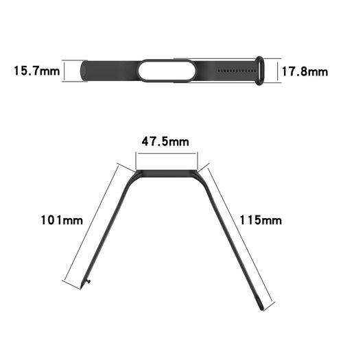 Replacement Strap For Xiaomi Mi Band 5/6 Silicone Wristband Bracelet Compatible with Xiaomi Mi Band 5/6 Strap Adjustable Band Smartwatch Wristbands Replacement Accessories Straps Bracelets NO5115