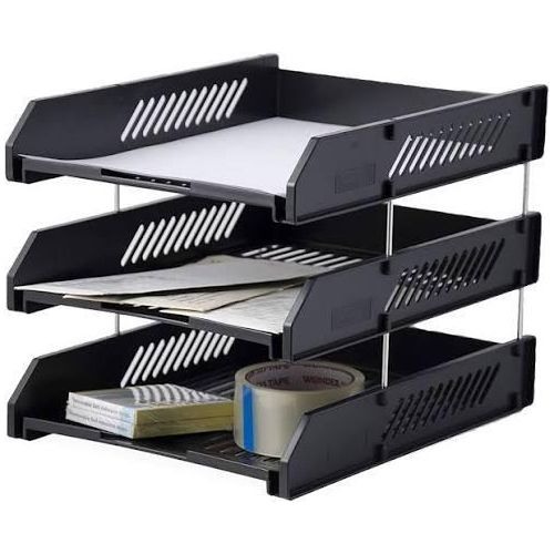 3 Layers Office Tray - Black