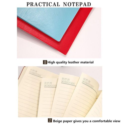 Multiple color Soft Cover PU Leather Notebook Writing Journal 100 Page Lined Diary Book