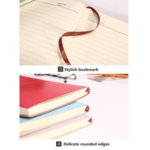 Multiple color Soft Cover PU Leather Notebook Writing Journal 100 Page Lined Diary Book