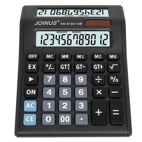 Joinus 12 Digit Large Lcd Display Calculator - Black