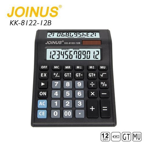 Joinus 12 Digit Large Lcd Display Calculator - Black