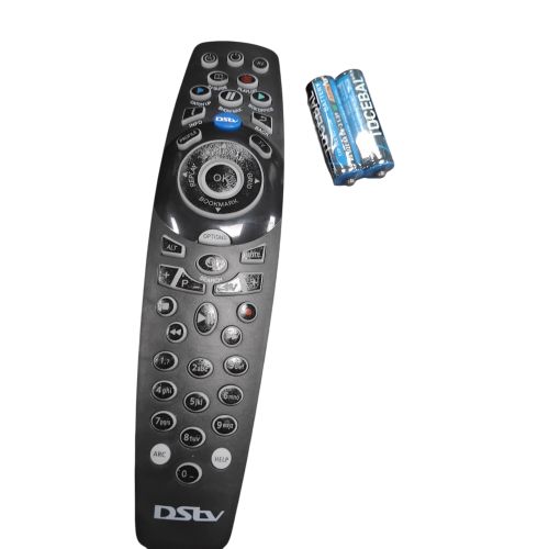 Dstv Explora Remote -black And A Pair Of Batteries - Blue