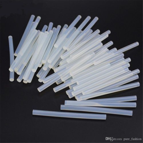 Hot Melt Glue Sticks  - 50 Pcs, Transparent