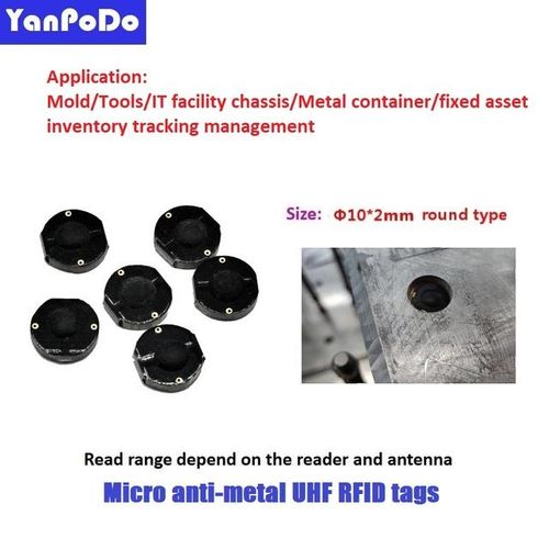 Size 915mhz Anti Metal Uhf Metal Tags Epc Gen2 865mhz High Temperature Resistance For Metal Machine Tools Tracking