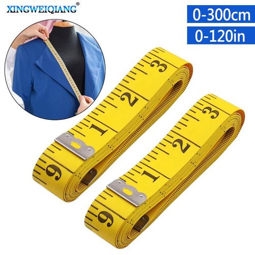 3-meter thick double-sided scale tailor tape measure, suitable for measuring dimensions, clothing, and height - yellow, buy 2 get 1 free