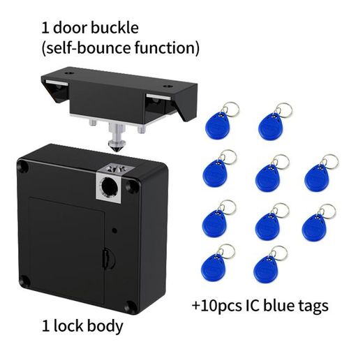 Mini Hole-Free Invisible Sensor Lock Drawer Cabinet Ic Smart Electronic Lock For Wardrobe Furniture Cupboard Locker