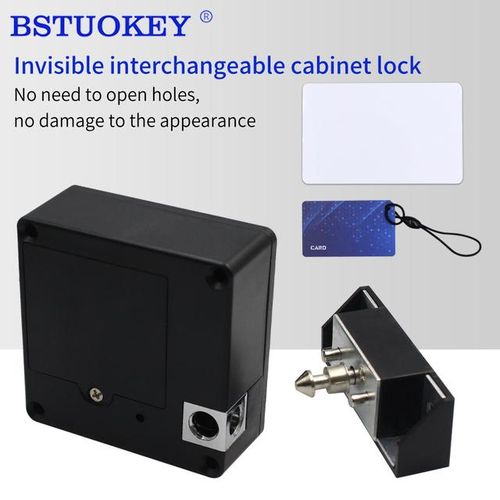 Mini Hole-Free Invisible Sensor Lock Drawer Cabinet Ic Smart Electronic Lock For Wardrobe Furniture Cupboard Locker