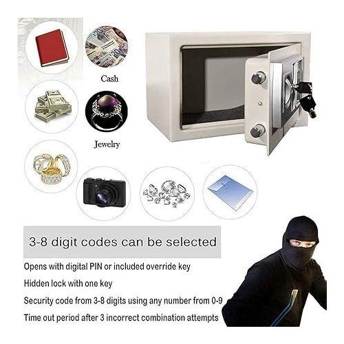 Steel Box Security Lock For Protecting Valuables Like Cash Jewels Against Theft-Multicolourst
