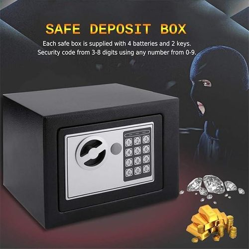 Steel Box Security Lock For Protecting Valuables Like Cash Jewels Against Theft-Multicolourst