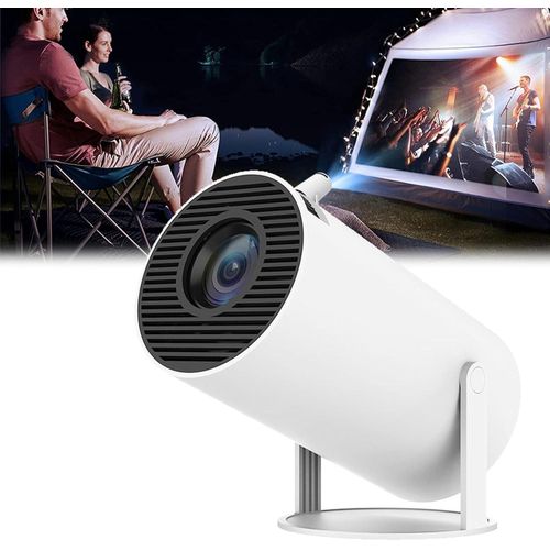 4K Mini Smart Projector 1080P Wifi Bluetooth Portable Home Theater-White