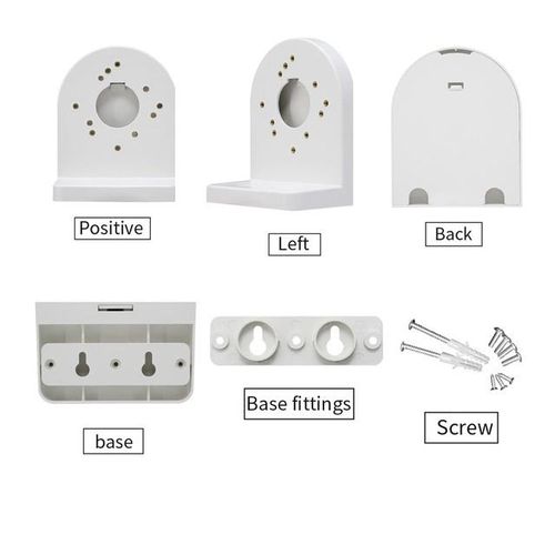 L Type Bracket Easy Install Durable With Screws Diy Accessories Fit Right Angle For Cctv Dome Camera Wall Mounted Abs