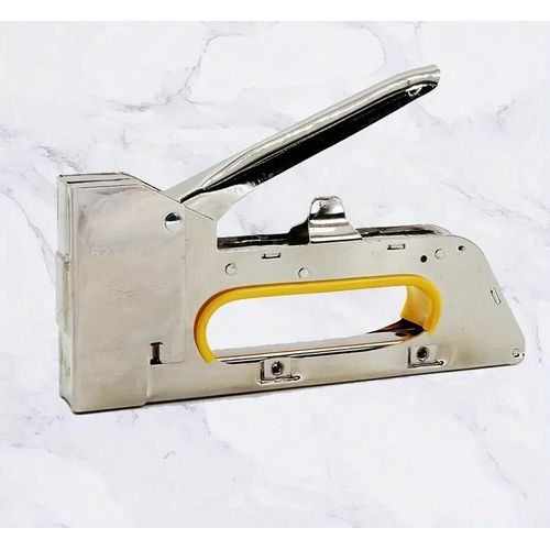 Powerful Strong Hand Held Staple Gun - Silver